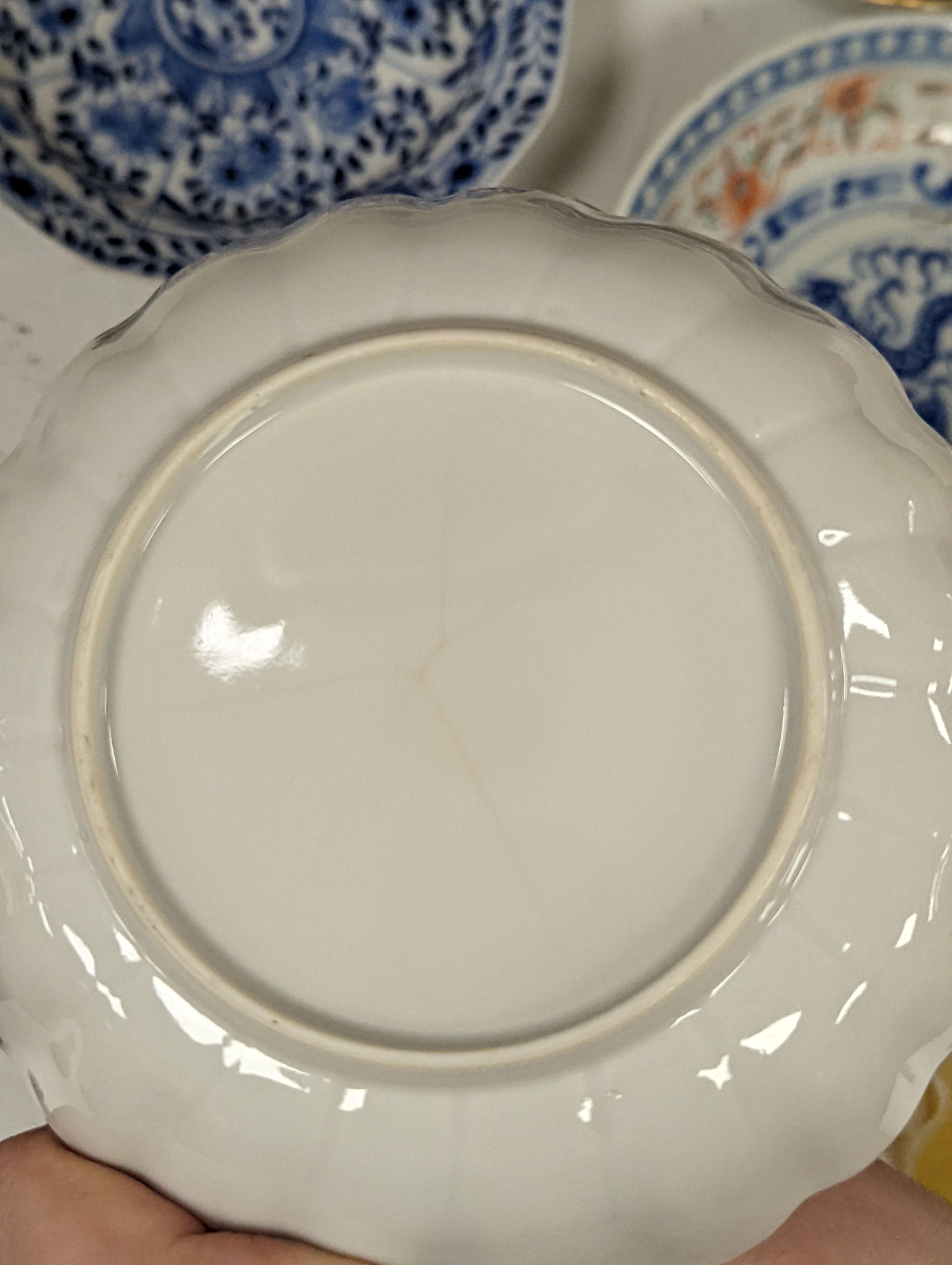 Ten various Chinese porcelain saucer dishes, largest 15cm